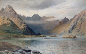 Un lago al norte del Muro de Adriano, 1894 de Walter Severn